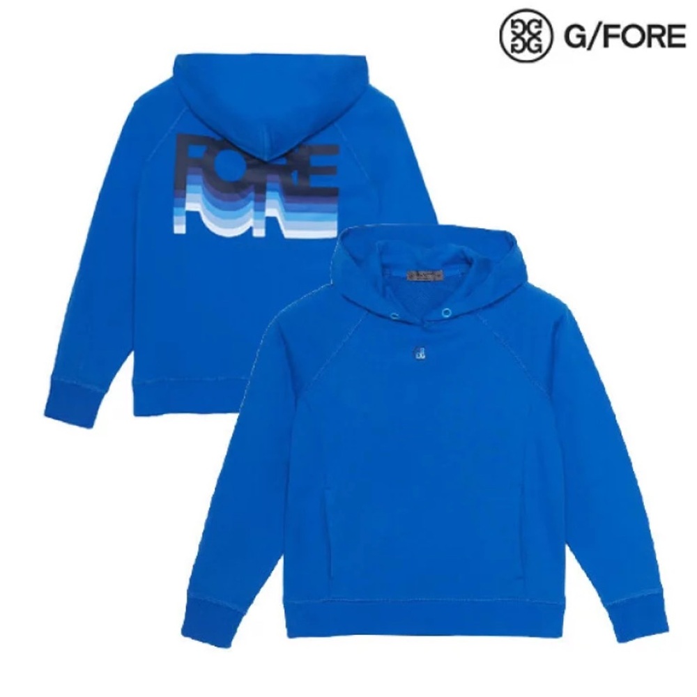 G/FORE Women's Fore French Terry Hooded Sweatshirt-Vibrant Blue-Size XS NWT